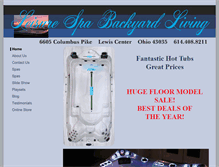 Tablet Screenshot of leisurespabackyardliving.com